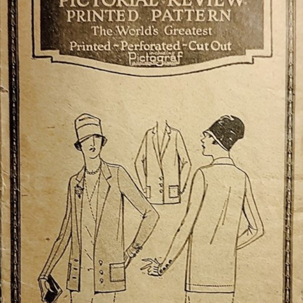 Antique Vintage 1920s Original Sewing Pattern For A Long Jacket Flapper Jazz Age